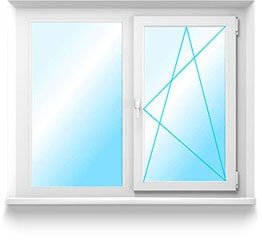 Формы окон: Двухстворчатые